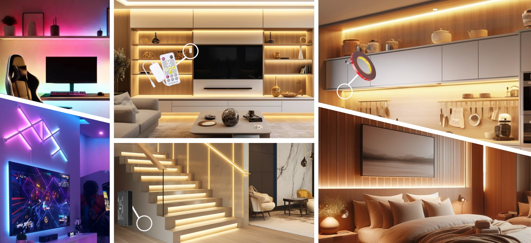LED Lighting supplies shop now and choose between connectors, moutning tape, power transformers, and led lighting fixtures