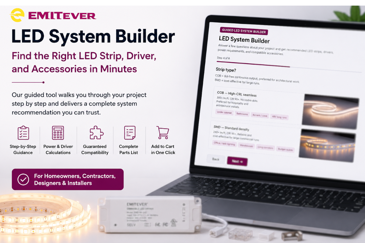LED System Builder: Find the Right LED Strip, Driver, and Accessories in Minutes