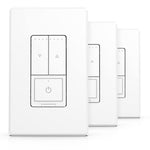 Emitever Dimmer Light Switch, Single-Pole or 3-Way Led Dimmer Switch, Wall Switches for Dimmable LED, CFL, Incandescent, Halogen Light Bulbs, Wall Plate Included, ETL Certified,1 Pack, Matte White