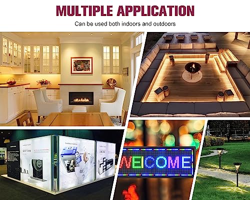 24V Power Supply Driver, 120V AC to 24V DC Converter, Transformer, IP67, 12W / 36W / 60W / 100W, 2-Pack / 4 Pack