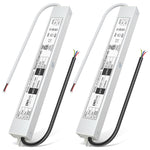 24V Power Supply Driver, 120V AC to 24V DC Converter, Transformer, IP67, 12W / 36W / 60W / 100W, 2-Pack / 4 Pack