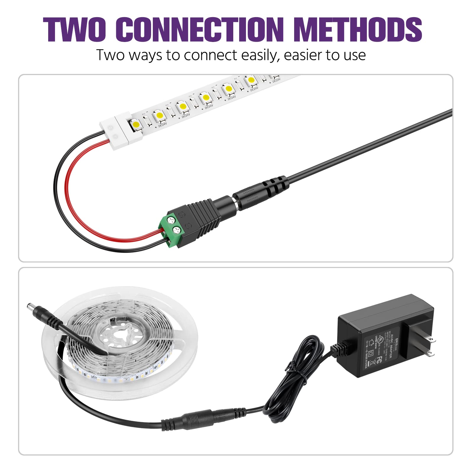 24V DC LED Power Supply, 60W LED Power Adapter, Lighting Transformers, Input AC 100-240V UL-Listed,Class 2