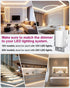 Dimmer Light Switch 24V Dimmable LED Driver 2 in 1, 120VAC to 24VDC UL Listed, FCC Single-Pole or 3-Way Slide Dimmer Switch Emitever