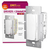 Dimmer Light Switch 24V Dimmable LED Driver 2 in 1, 120VAC to 24VDC UL Listed, FCC Single-Pole or 3-Way Slide Dimmer Switch Emitever