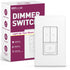 Emitever Dimmer Light Switch, Single-Pole or 3-Way Led Dimmer Switch, Wall Switches for Dimmable LED, CFL, Incandescent, Halogen Light Bulbs, Wall Plate Included, ETL Certified,1 Pack, Matte White