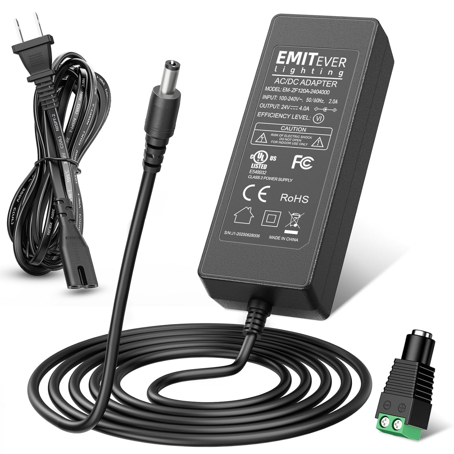 24V DC LED Power Supply, 60W LED Power Adapter, Lighting Transformers, Input AC 100-240V UL-Listed,Class 2