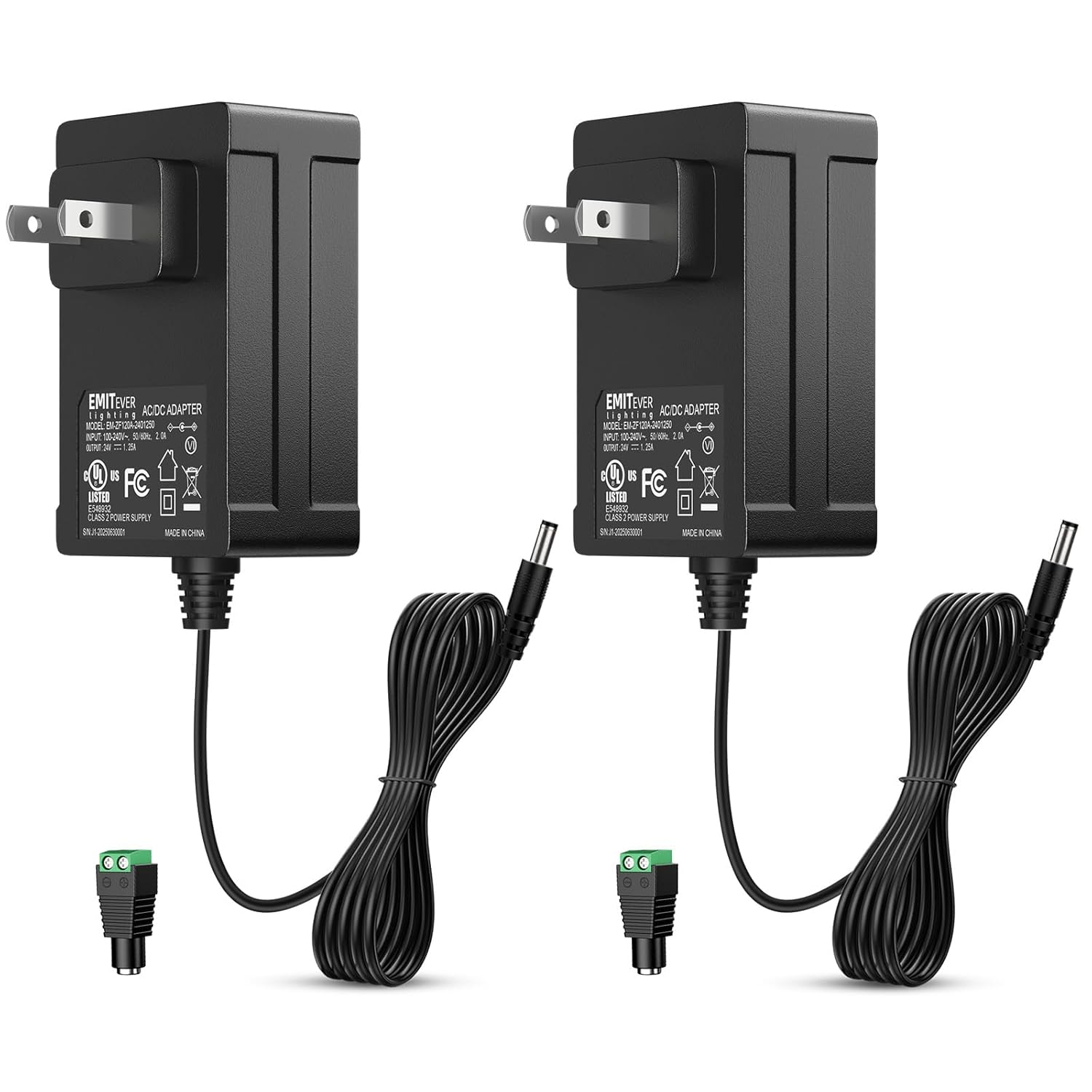 24V DC LED Power Supply, 60W LED Power Adapter, Lighting Transformers, Input AC 100-240V UL-Listed,Class 2