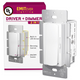 Dimmer Light Switch 24V Dimmable LED Driver 2 in 1, 120VAC to 24VDC UL Listed, FCC Single-Pole or 3-Way Slide Dimmer Switch