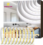 Waterproof, COB LED Strip Lights 2700K-5000K, IP67, 16.4ft High Density, 300+LM/ft, 2400LEDs, 3W/ft, UL Listed (Power Supply Sold Separately)