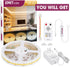 COB LED Strip Light Tunable White 2700K-6500K, UL-Listed Dimmable CCT 24V LED Tape Light Kit 16.4ft, High Density 3200LEDs CRI90+