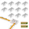 L-Shaped LED Strip Light Connectors (8mm/10mm, Snap-on & Threaded Screw Options) 12pcs, for 2-Pin COB/SMD LED Strip Lights 5V, 12V, 24V, 48V Emitever