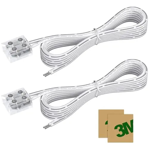 LED Strip Light Connectors, 2 Pin Tighten Screw Transparent, Strip to Strip Connector / Extension Connector, for 8mm Width LED Strip Lights, 12 Pack / 2 Pack Emitever