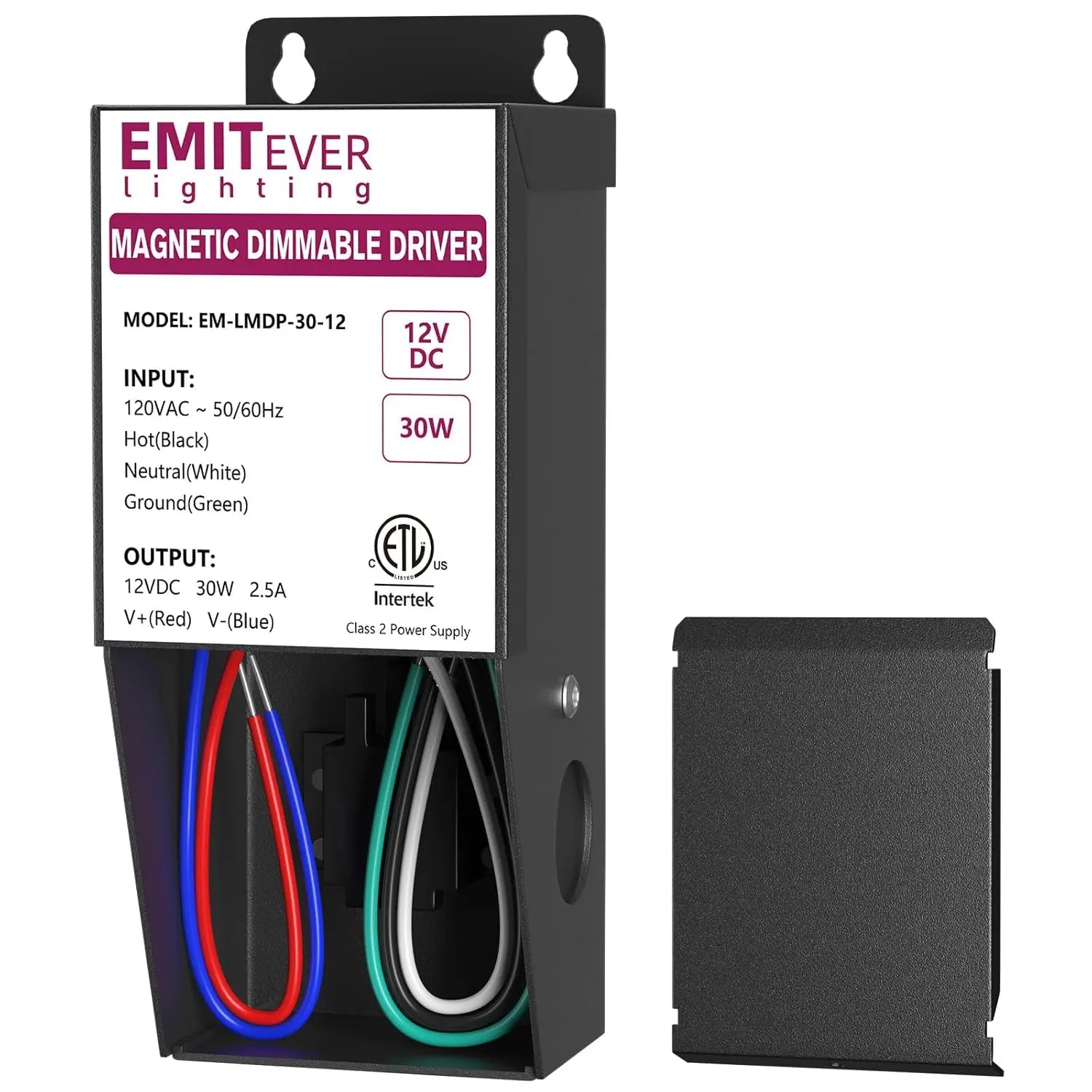 Magnetic Dimmable LED Driver Transformer, ETL Listed, 12V and 24V Options, 30W - 288W Emitever