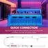RGB COB LED Strip Light 16.4ft, UL-Listed Dimmable 24V Flexible LED Color Changing Tape Light Kit with Remote Emitever