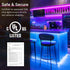 RGB COB LED Strip Light 16.4ft, UL-Listed Dimmable 24V Flexible LED Color Changing Tape Light Kit with Remote Emitever