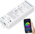 WiFi Bluetooth 5-in-1 LED Dimmable Controller for DC12-24V PWM Single Color/CCT/RGB/RGBW/RGBCCT LED Strip Lights, Compatible with Tuya APP/Smart Life / Alexa / Google Home Emitever