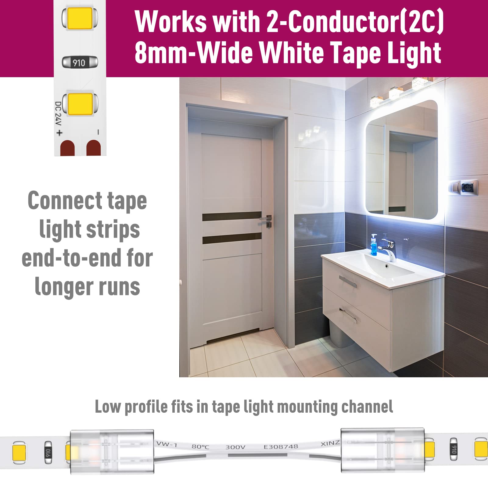 Emitever LED Strip Lights Accessories (Wire Lead Connector) Emitever